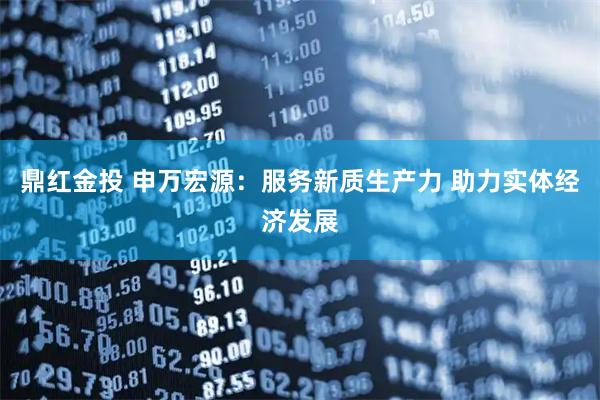 鼎红金投 申万宏源：服务新质生产力 助力实体经济发展