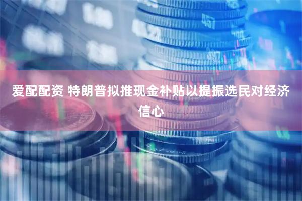 爱配配资 特朗普拟推现金补贴以提振选民对经济信心